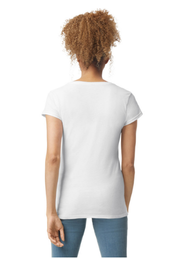 CAMISETA CON ESCOTE EN V DE MUJER