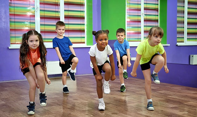 Children Dancing in Choreography Class