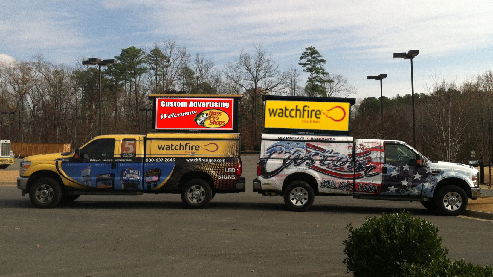Custom Advertising is Arkansas' Number One Watchfire LED Dealer!