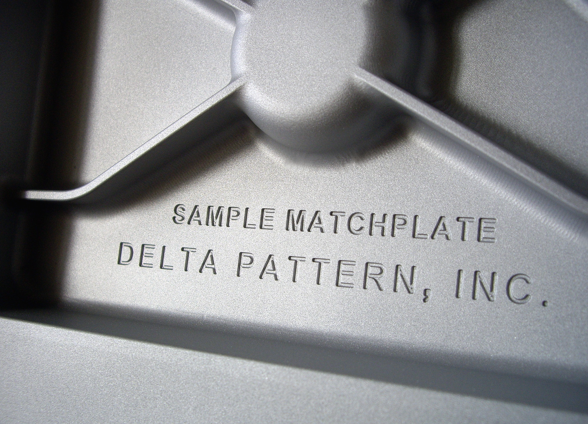 Aluminum Matchplate CNC machined from a billet (detail)