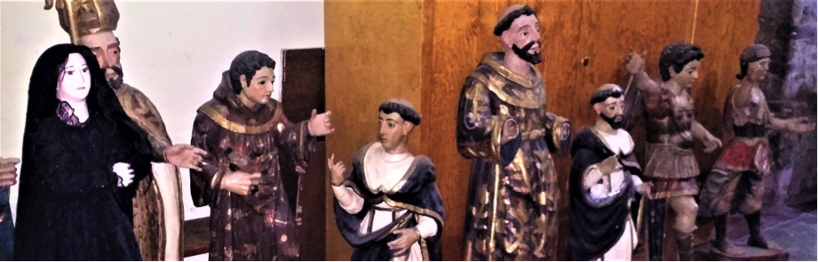 San Pablo Oztotepec: Los santos comentan "el templo amenaza ruina" y ruegan a San Francisco de Asís le sea restaurado.