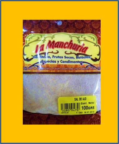 SAL DE AJO
30 Y 100 GRS