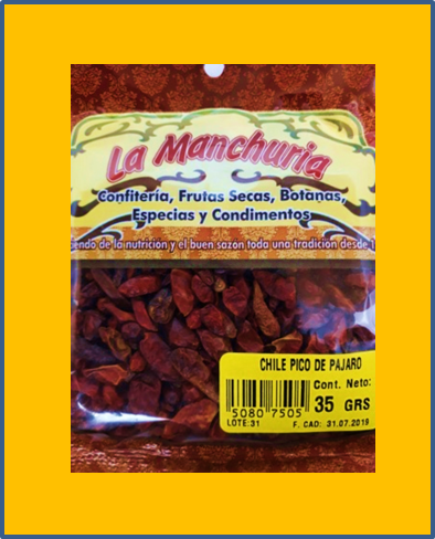 CHILE PICO DE PÁJARO
35 GRS