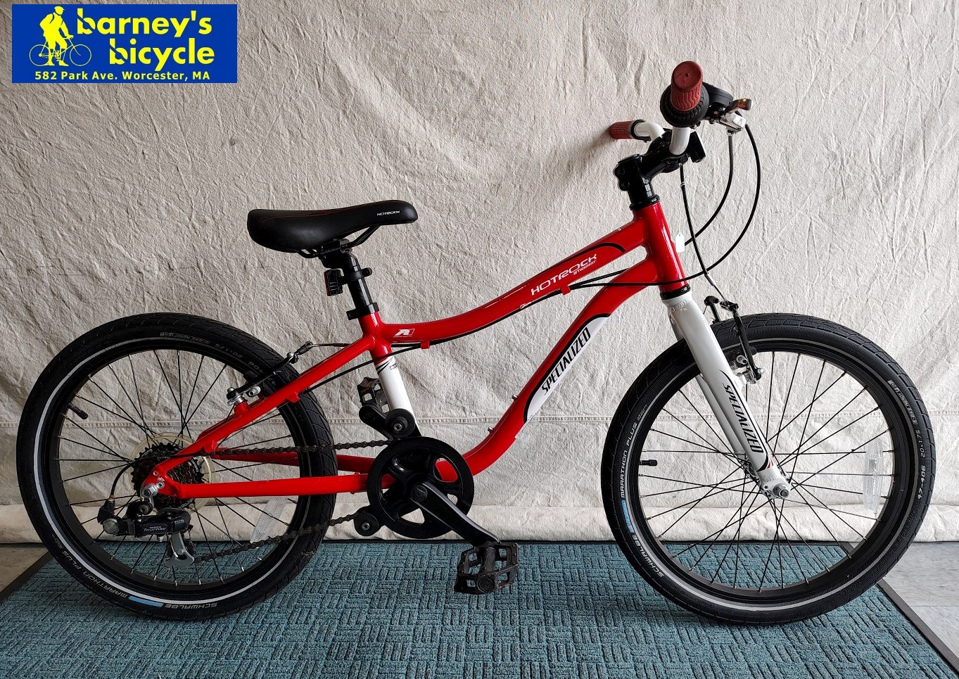 Specialized Hotrock 20
Wheel Size: 20" / Ages 7-10
6 Speed / Hand Brakes
Price: $289.00 (Professionally Tuned)
