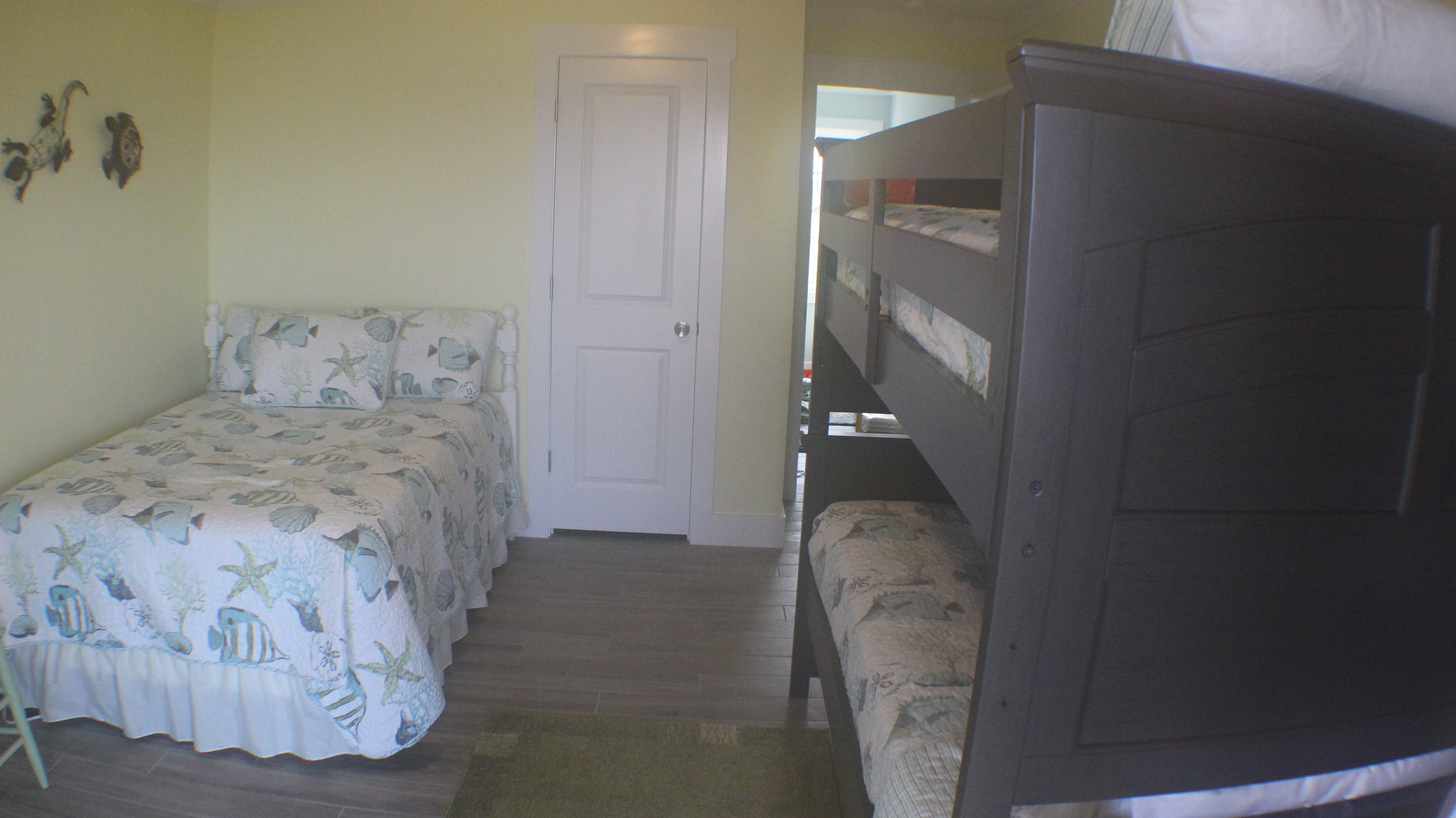 Exit door and closet door of the Yellow Bedroom