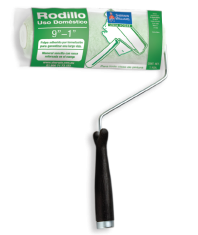 El rodillo de más rendimiento contra todos nuestros competidores. Al igual que los rodillos de alta calidad, la felpa está adherida por termofusión para garantizar una larga vida. Maneral sencillo con rosca reforzada en el mango. Ideal para superficies lisas y semi rugosas. 