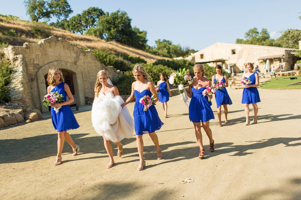 Kelly and her bridesmaids, Sunstone Winery and Villa, Santa Ynez