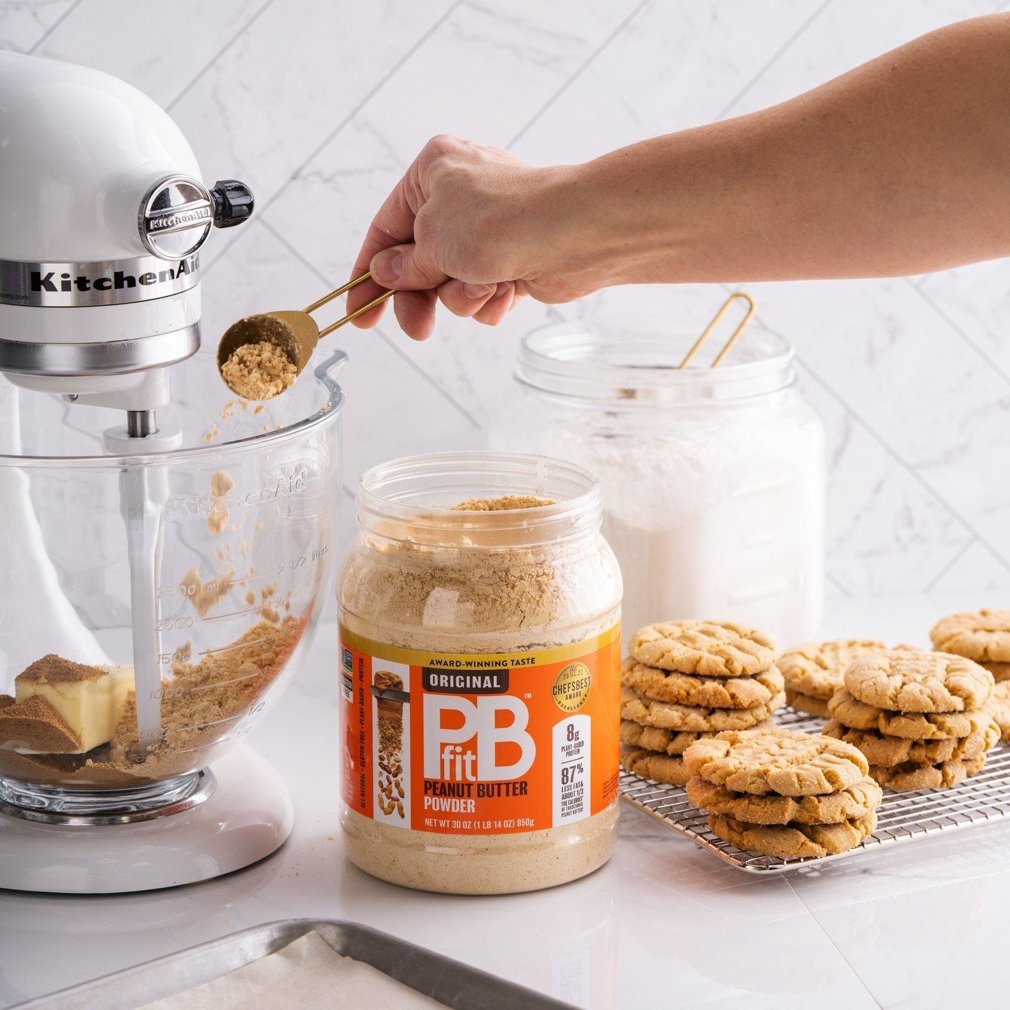 cookies made of PBfit peanut butter powder