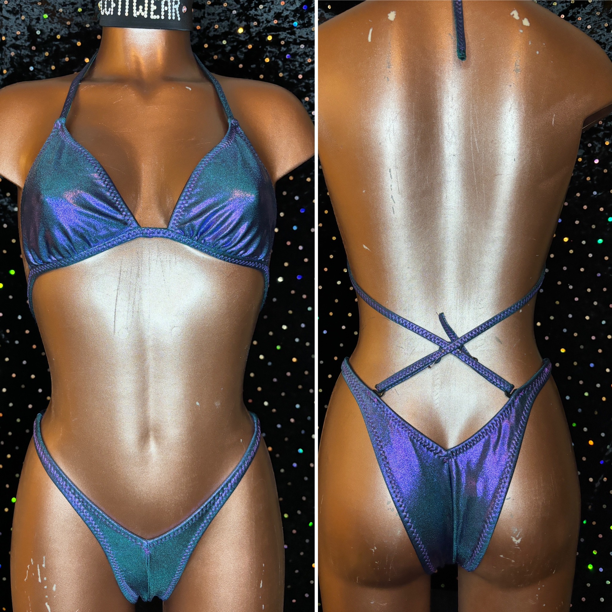 P5002
$85
B- banded top
xsmall front
xsmall back
Purple frost on green