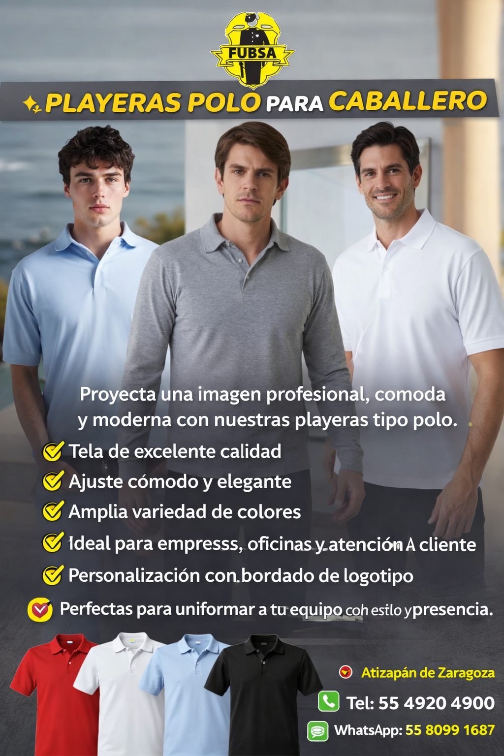 PLAYERA TIPO POLO M/LARGA