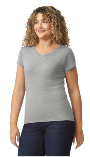 CAMISETA CON ESCOTE EN V DE MUJER