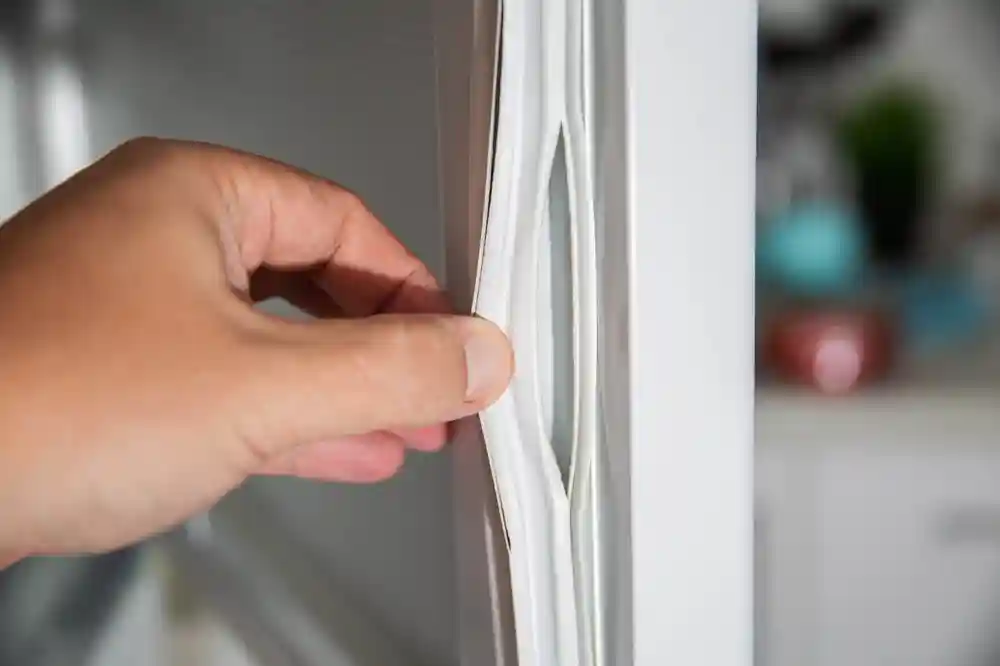 A failing walk-in cooler gasket