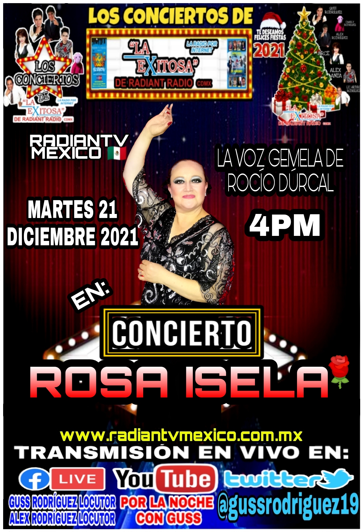 ROSA ISELA EN CONCIERTO LA EXITOSA DE RADIANTV MEXICO