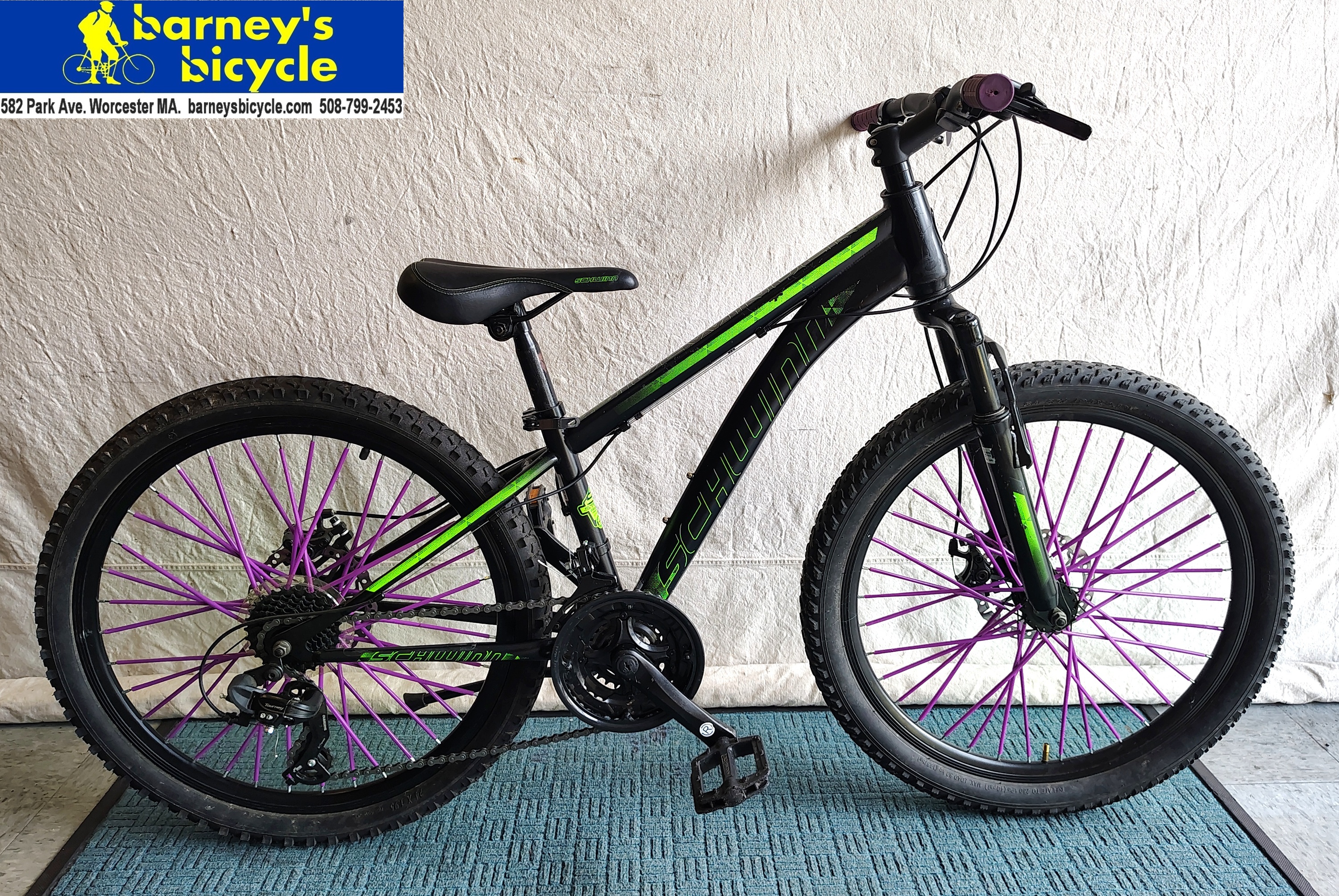  Schwinn Sidewinder 24
Wheel Size: 24"/ Ages 9-12 / Speeds: 21spd
Price: $229.00  (Professionally Tuned)
