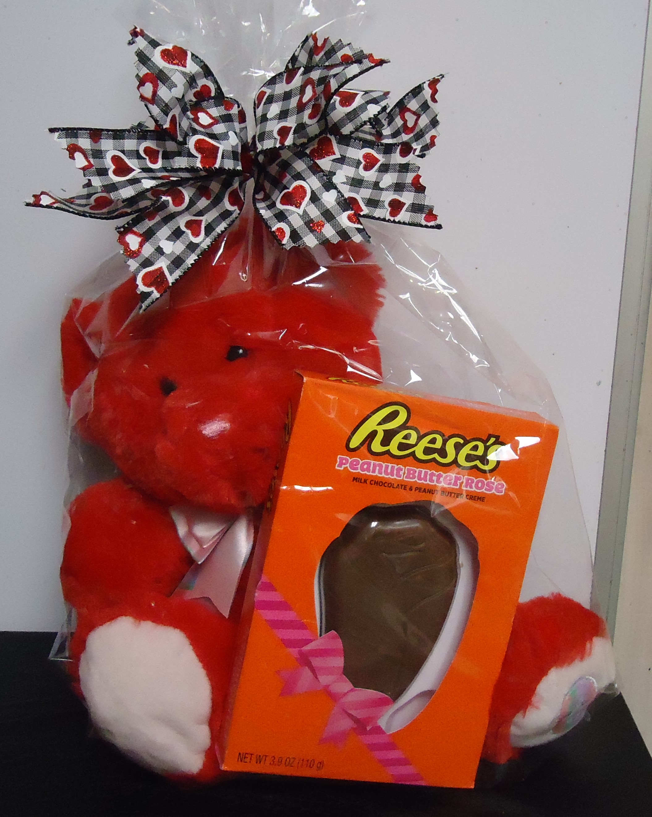 (11D) "Red" Plush Bear
W/ Reese's Rose
$20.00