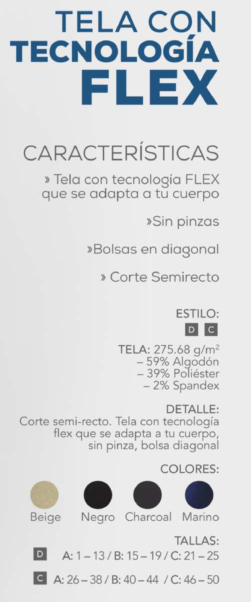 CARACTERISTICAS PANTALON BIBO