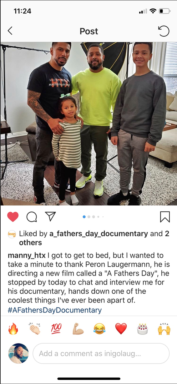 A statement about "A Father's Day" from one of the cast members