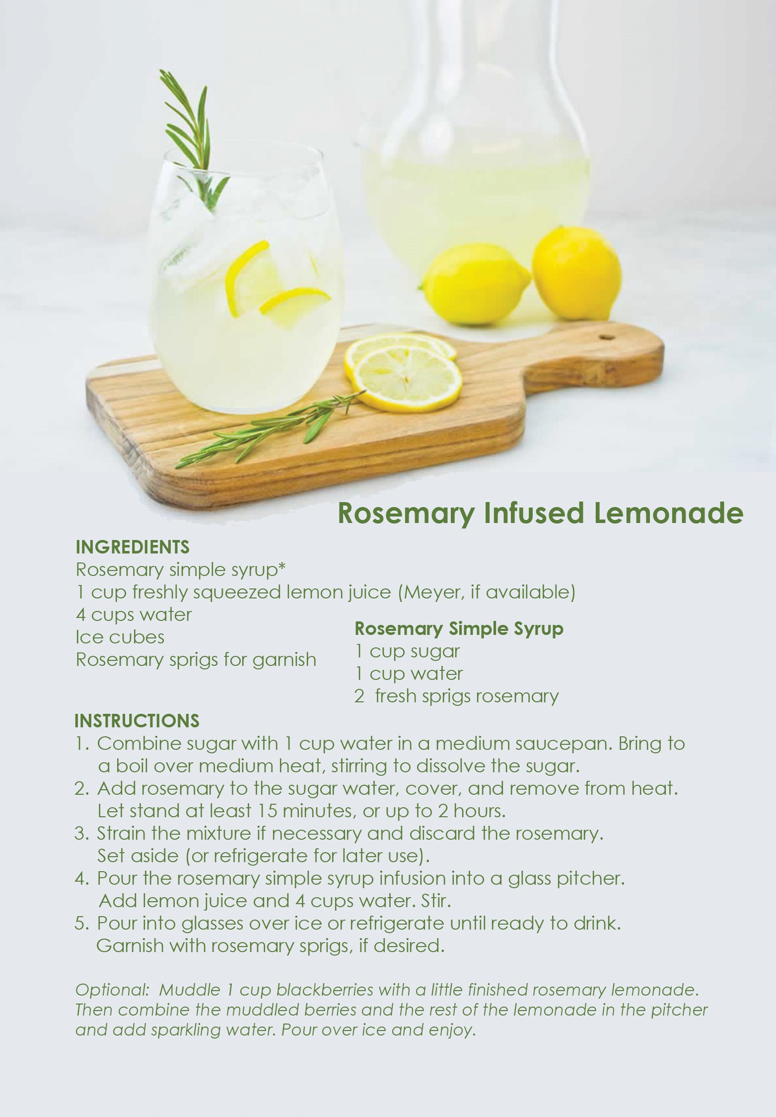 Lemonade recipe