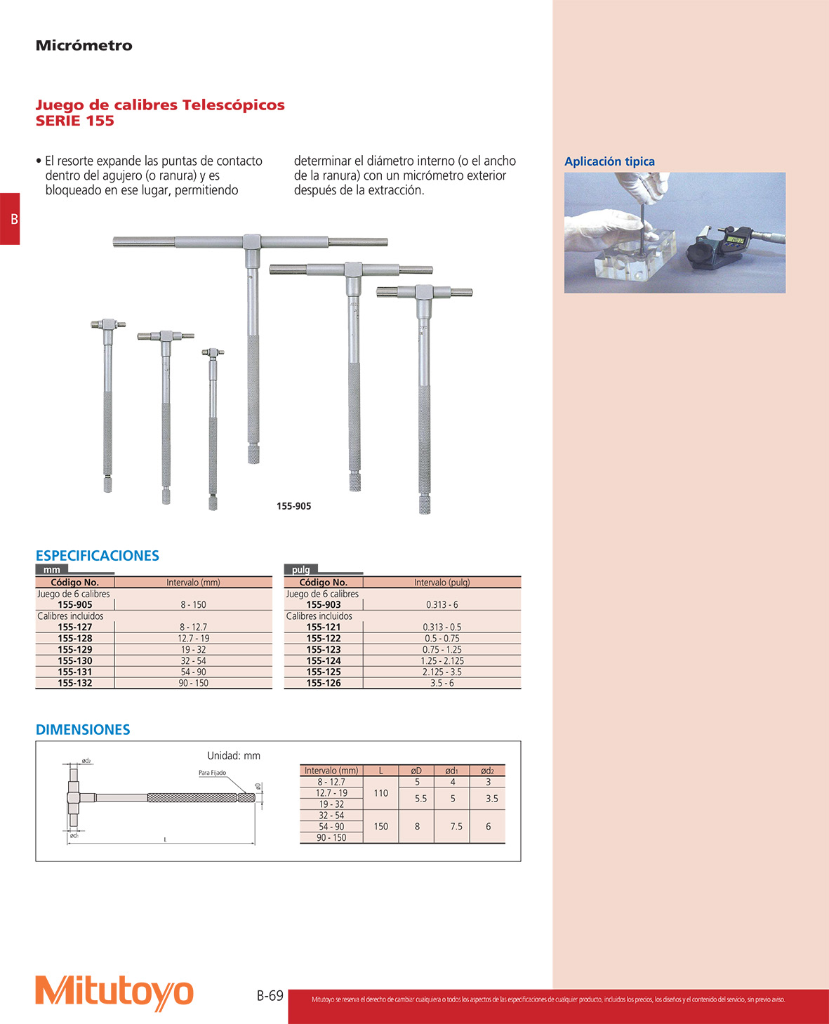 Calibres telescópicos 