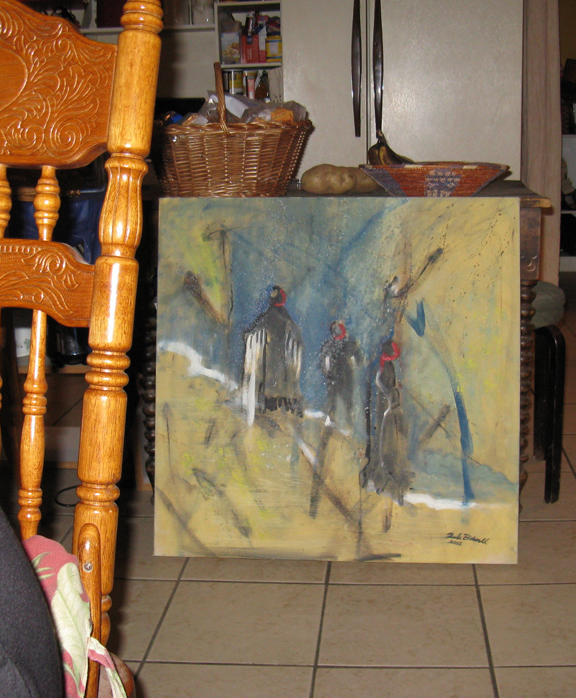 Bri took a photo of one of Paula's paintings