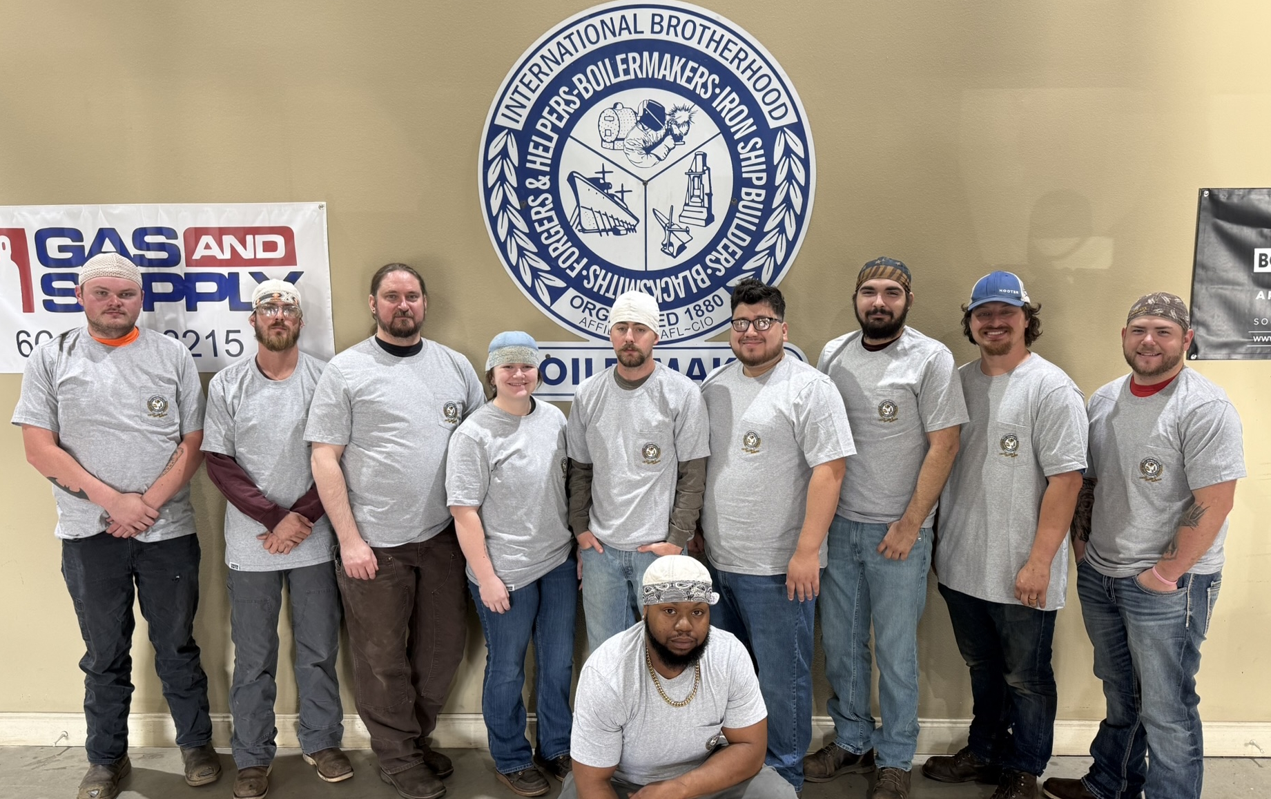 Pictured Left to right: Aaron Asbury, L-40; Dylan Ogrizovich, L-433; Patrick Enevold, L-456; Rebecca Keyes, L-108; Samuel King, L-132; Germaury Parker, L-110; Cesar Montemayor, L-74; Nicholas Wooldridge, L-454; Brian Spink, L-37; Brayden Morgan, L-455
