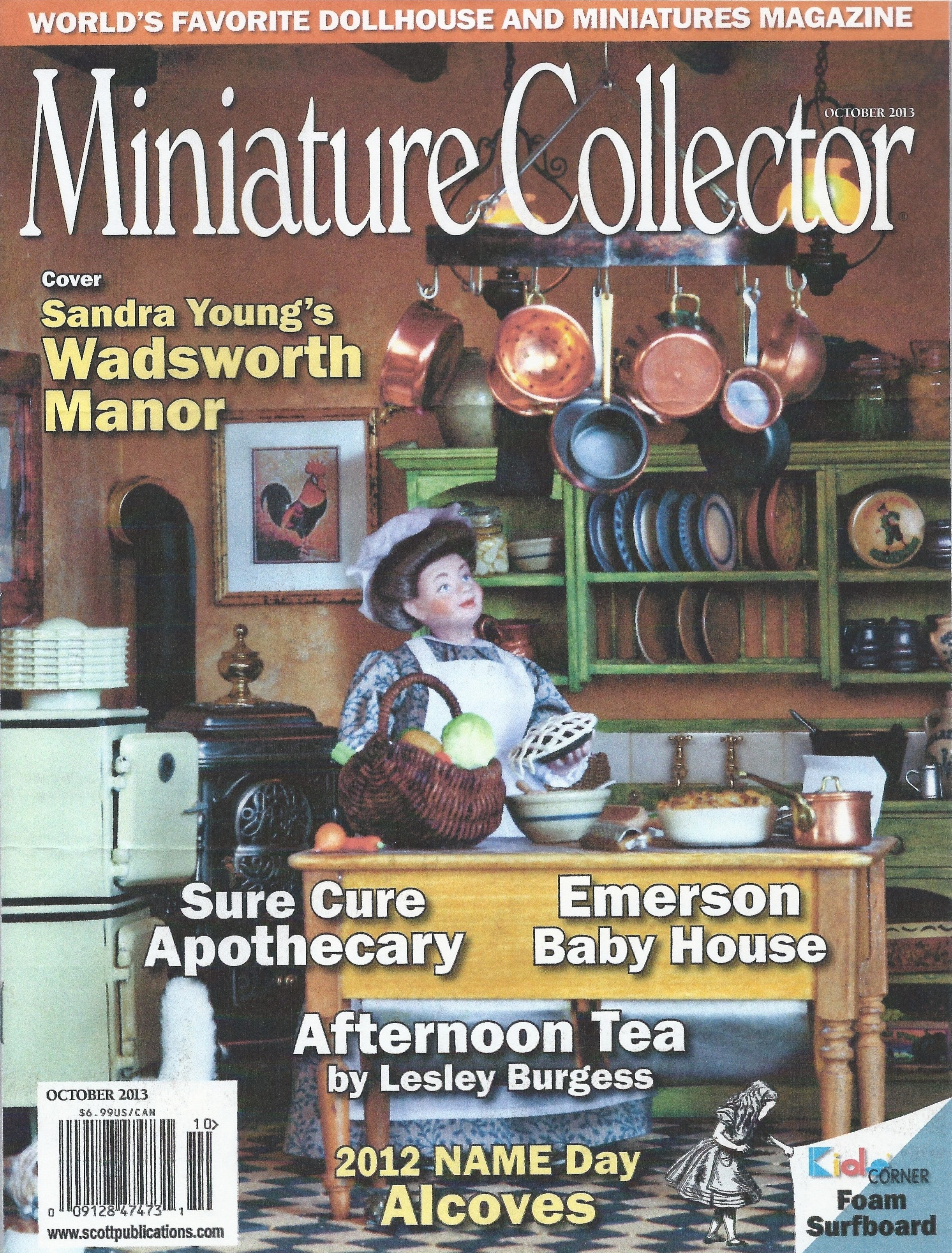 October 2013
Miniature Collector Magazine
featuring Sandra Young's
Wadsworth Manor