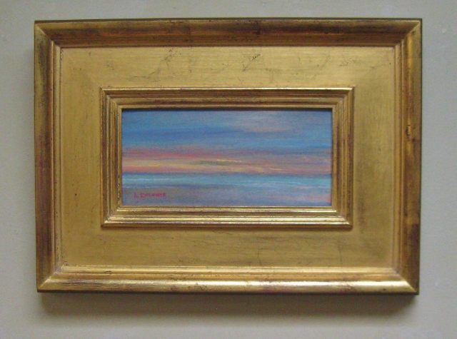Sunset Horizon, 4 x 8 Oil on Panel