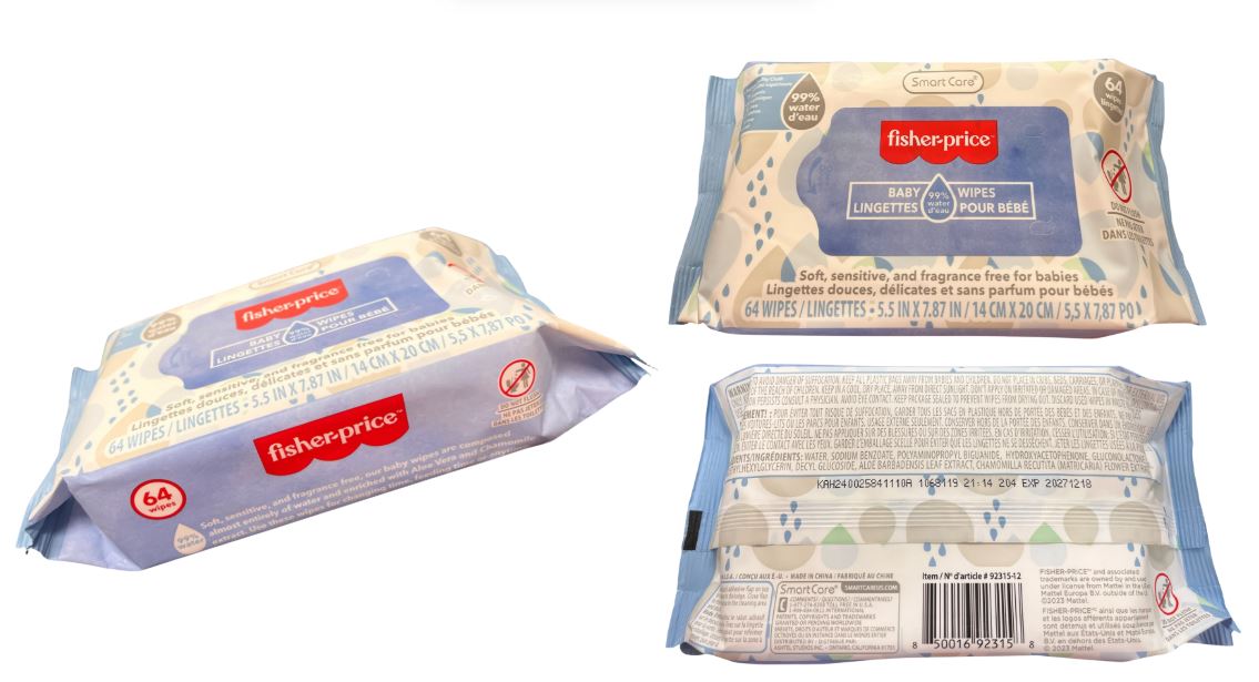 92315-12
Fisher-Price Baby Wipes  99% WATER - 64 CT
UPC 850016923158
12 CS PACK

