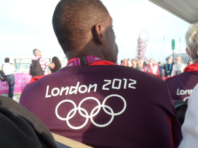 One of the many volunteers in the Olympic Park
