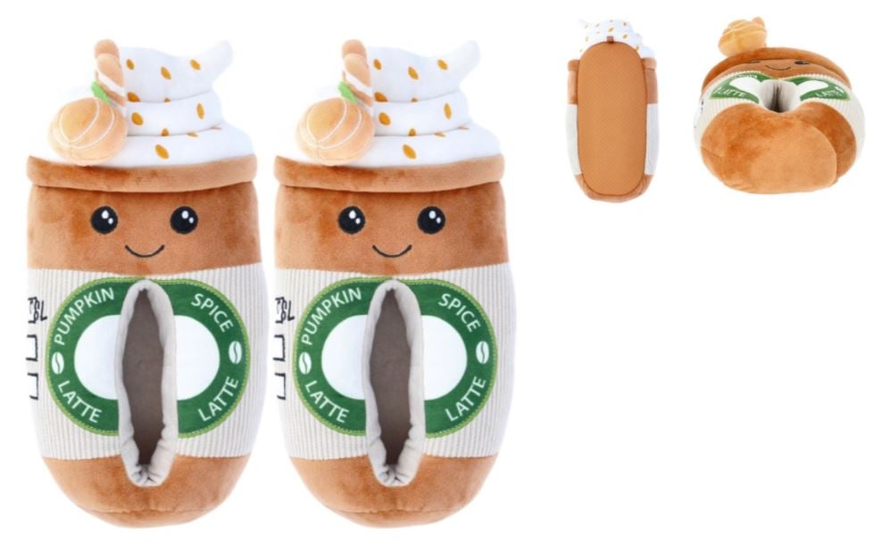 WMFM455G555
SLIPPERS PUMPKIN LATTE
SIZE 9-10 UPC: 723261228234
SIZE  7-8  UPC: 723261228227
12 CS/PK