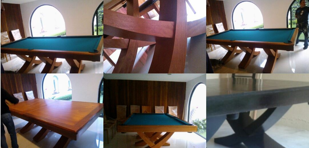 MESA DE BILLAR PATAS CRUZADAS