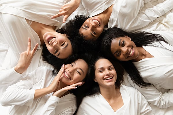 happy women after spa  session