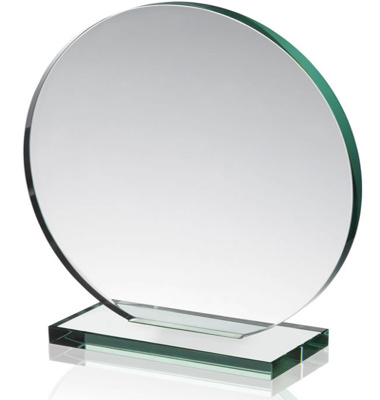 Galardón en cristal ref circulo base en cristal.