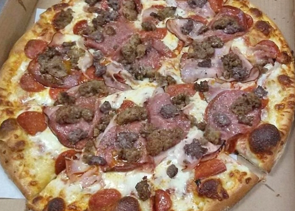 A Pepperoni and Bacon Pizza