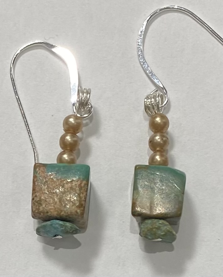 jasper, antique pearls, & sterling silver