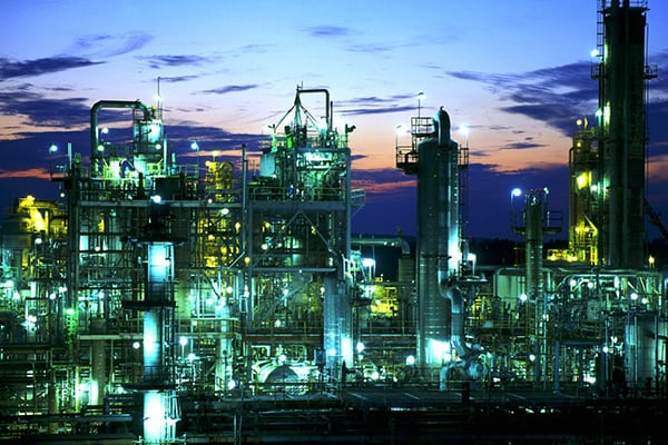 Industrial Plant at Night