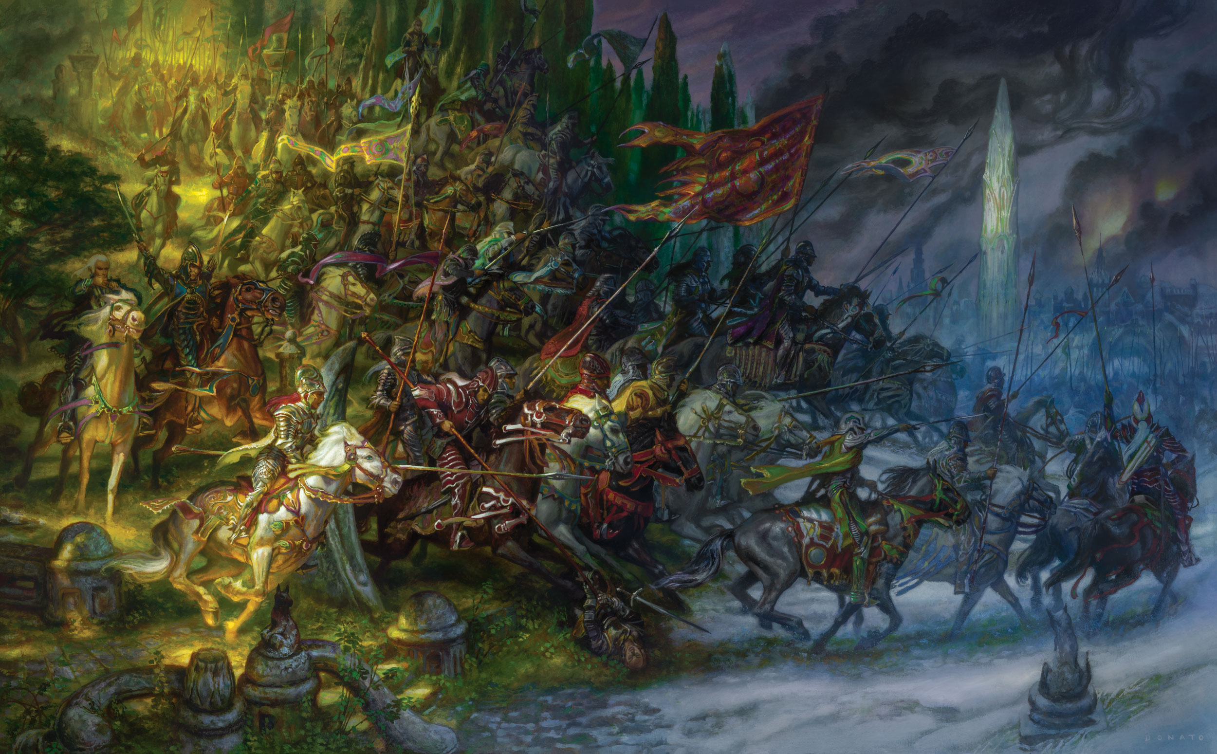 To Green Angel Tower
24" x 40"
Oil on Panel, framed to 34" x 50"
