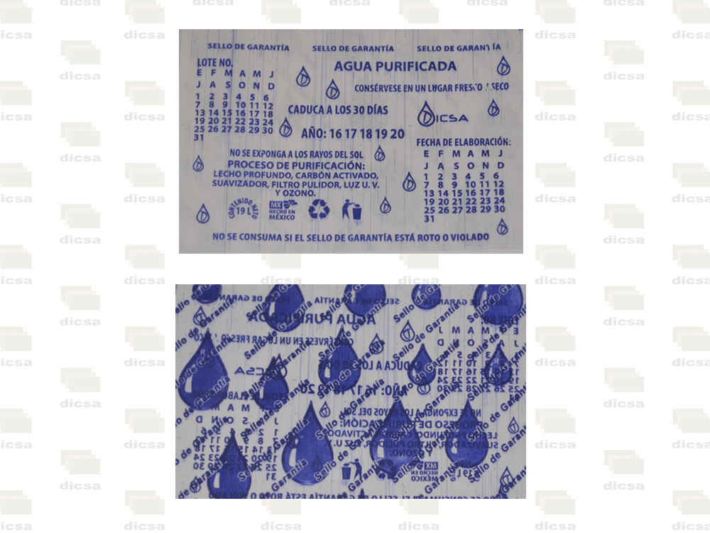 6 cm - Traslúcido Tinta Azul