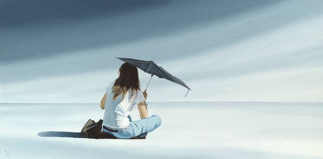 The Old Parasol  (122 x 61cm)  SOLD