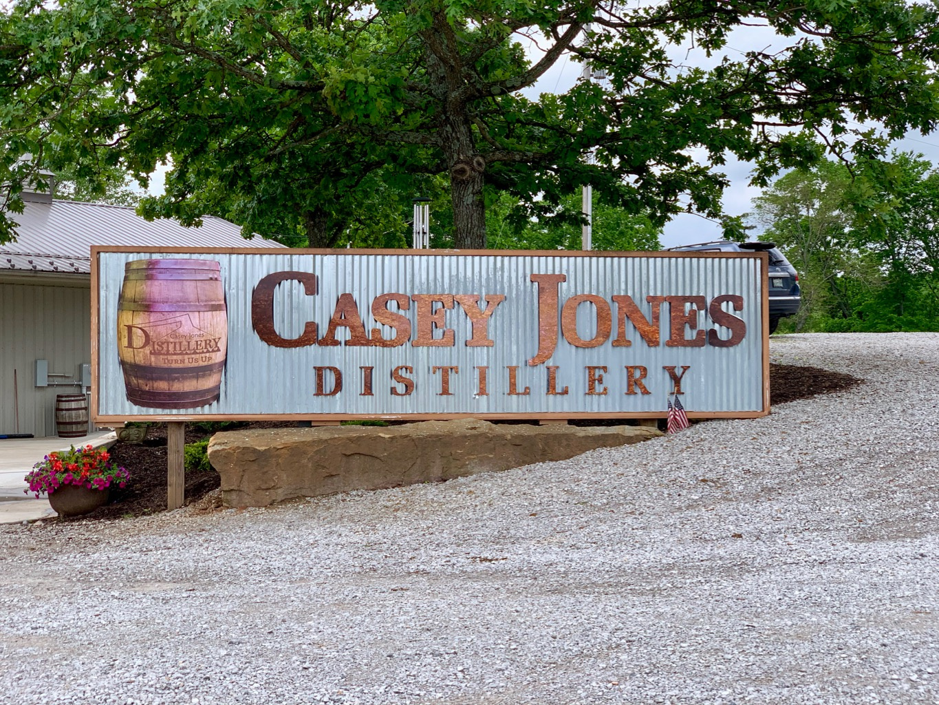 Casey Jones Distillery Sign
