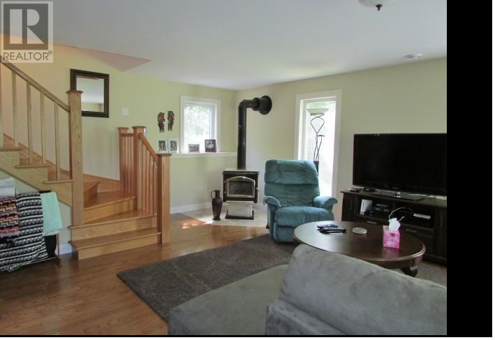 Wood Stove in rec room