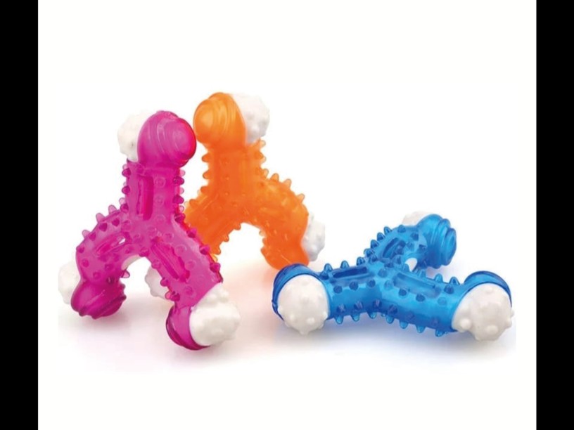 SP-3897 CHEWY CHUMS HUESO 
DE NYLON Y CAUCHO "Y" 11.5 CM