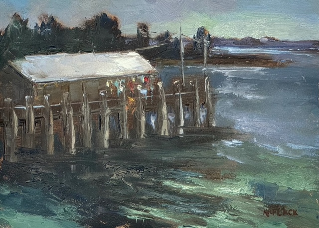 Flack, Bayside, 5" x 7" Oil