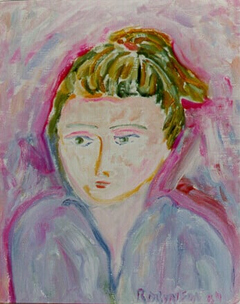 Op-050 Op-050 PINK LADY 20 in x 16 in Oil on Linen 1989