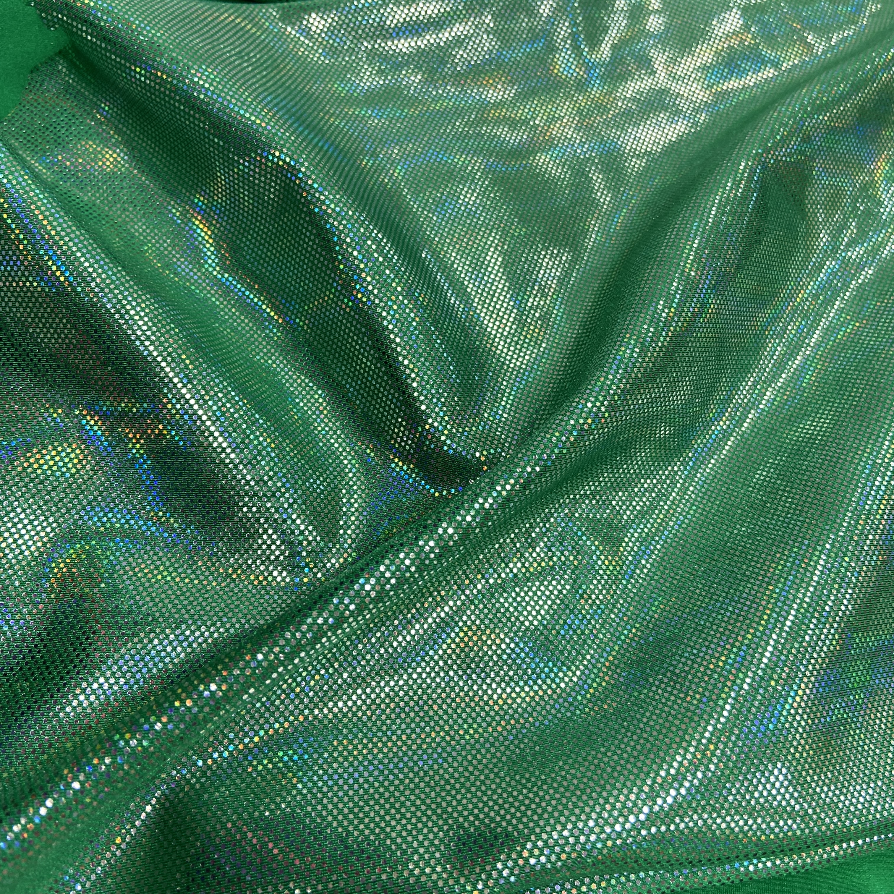 Green with silver mirror hologram 