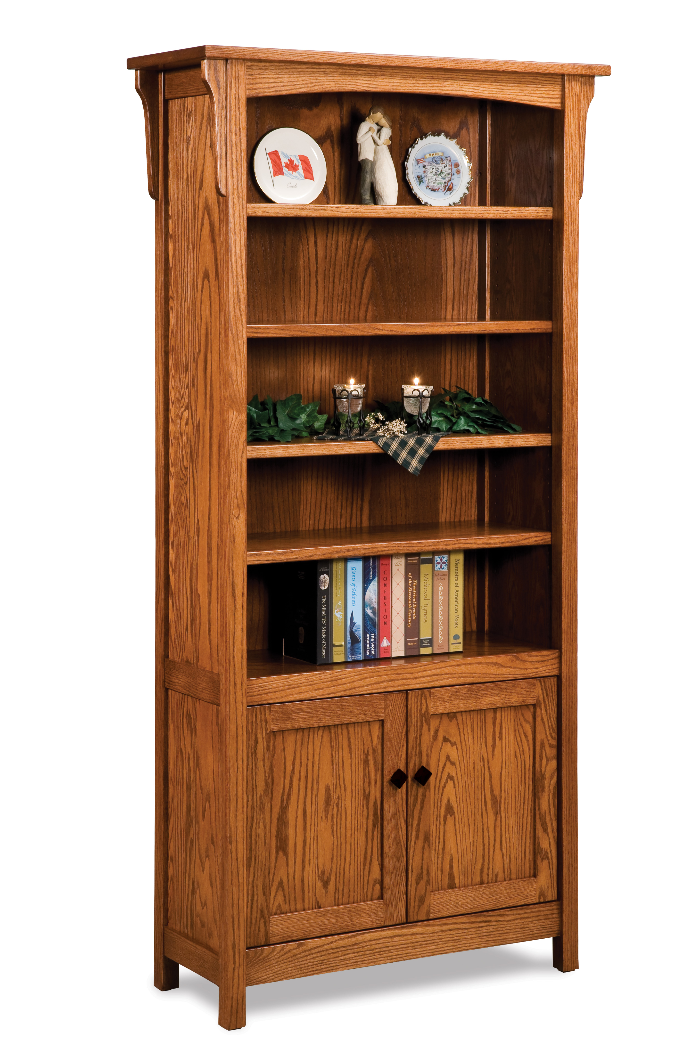 Bridger Mission Bookcase w/Doors-#132