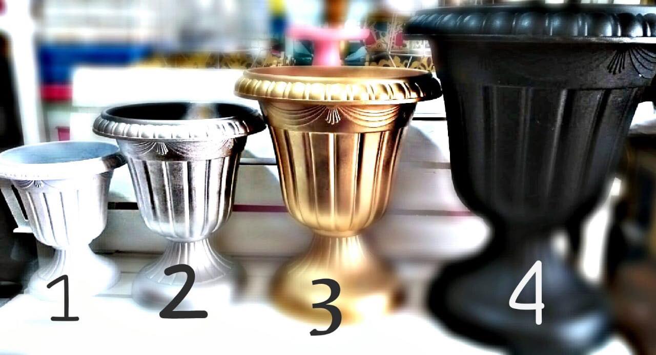 Floreros Imperiales 
 Modelo 1: 22 Diametro-29cm Alto $20.000
 Modelo 2: 30 Diametro-40cm Alto $ 25.000
 Modelo 3: 35 Diametro-47 Alto $ 35.000
 Modelo 4: 45 Diametro-60cm Alto $ 40.000