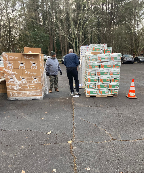 Boxes of food support