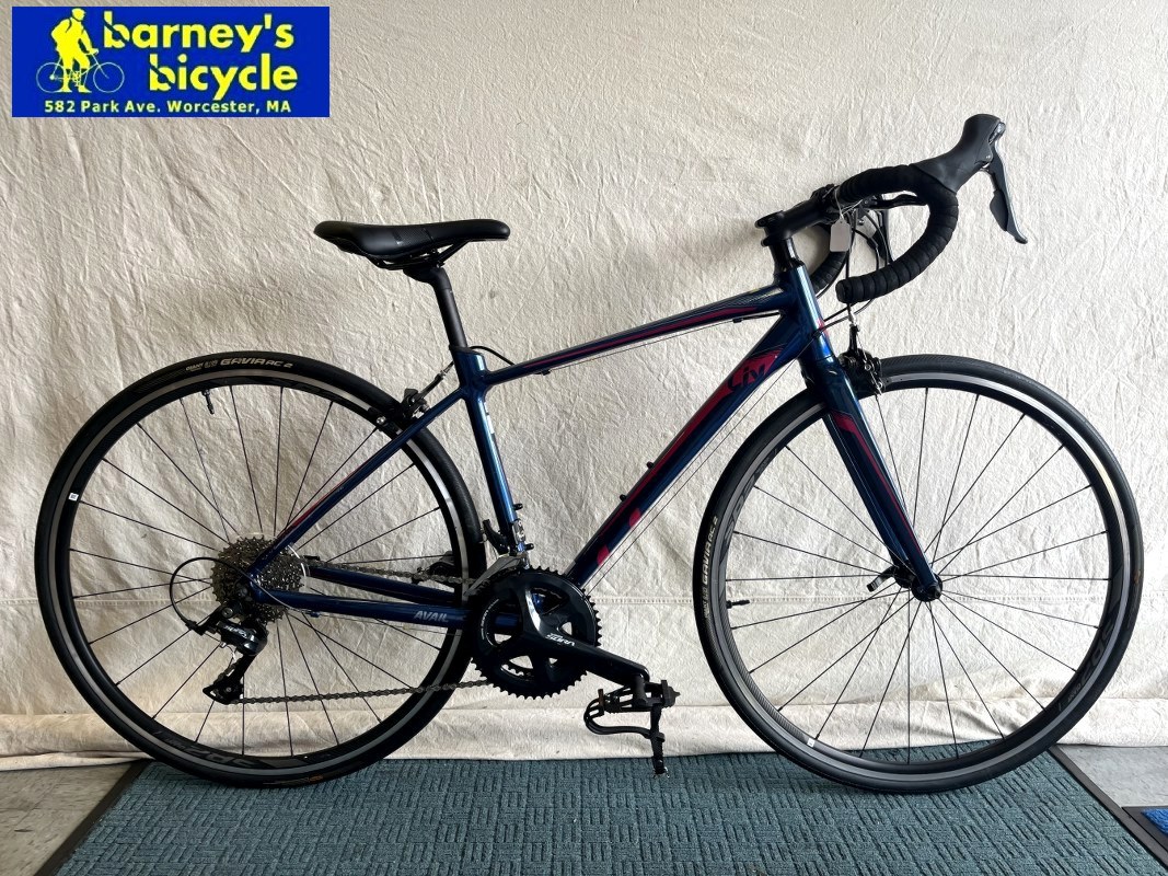 Women's Giant Liv Avail 1
Frame: 43cm XS, Aluminum/ Carbon Fork
Rider Height: (5'1-5'4)
Drivetrain: 2x9, Shimano Sora 
Price: $799.99 (Professionally Tuned)