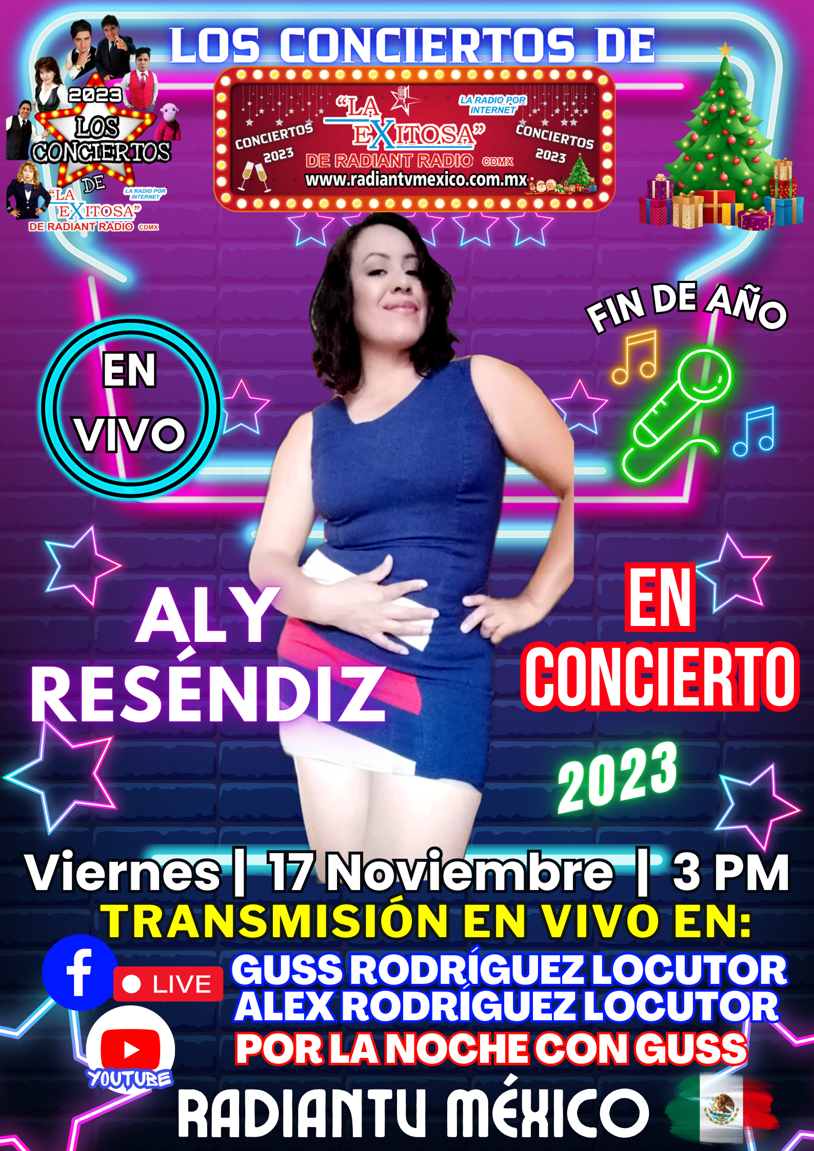 aly resendiz en concierto la exitosa de radiantv mexico 2023